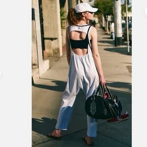 Free People Movement Cotton Jumpsuit Sz S Lace details